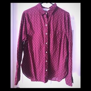 Maroon button up